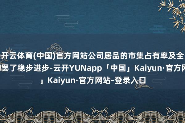 开云体育(中国)官方网站公司居品的市集占有率及全体盈利水平均罢了稳步进步-云开YUNapp「中国」Kaiyun·官方网站-登录入口