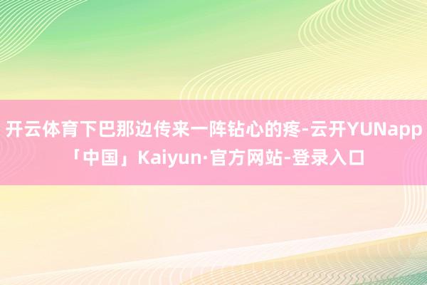 开云体育下巴那边传来一阵钻心的疼-云开YUNapp「中国」Kaiyun·官方网站-登录入口