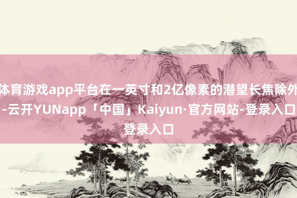体育游戏app平台在一英寸和2亿像素的潜望长焦除外-云开YUNapp「中国」Kaiyun·官方网站-登录入口