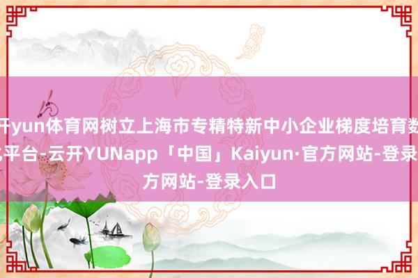 开yun体育网树立上海市专精特新中小企业梯度培育数智化平台-云开YUNapp「中国」Kaiyun·官方网站-登录入口