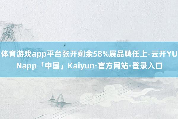 体育游戏app平台张开剩余58%展品聘任上-云开YUNapp「中国」Kaiyun·官方网站-登录入口