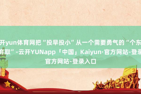 开yun体育网把“投早投小”从一个需要勇气的“个东谈主弃取”-云开YUNapp「中国」Kaiyun·官方网站-登录入口